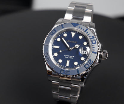 ★11.11 Sale★Cronos 2.5x Water Ghost Sub Dive Watch L6018 Polished Mid-link