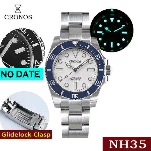 Cronos No Date NH35 Sub Diver Watch L6015M