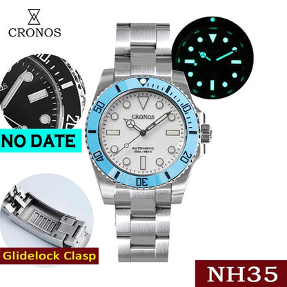 Cronos No Date NH35 Sub Diver Watch L6015M
