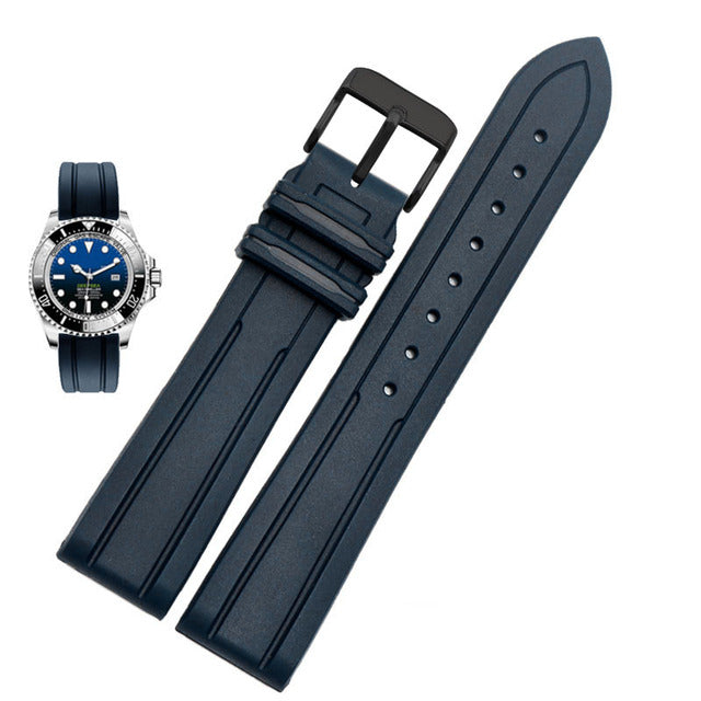 FKM Rubber Waffle Watch Strap