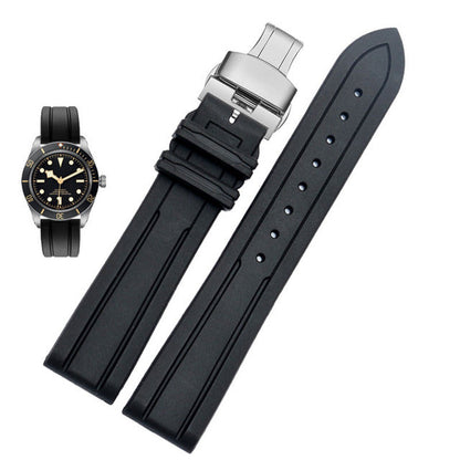 FKM Rubber Waffle Watch Strap