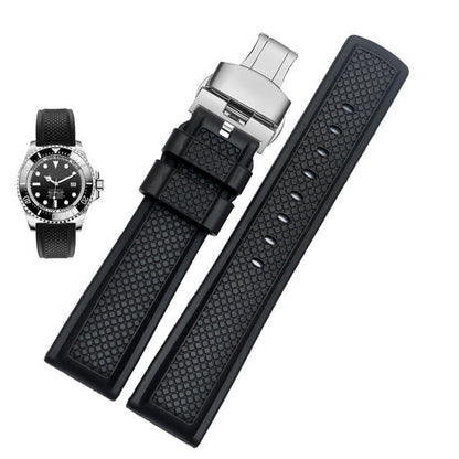 FKM Rubber Waffle Watch Strap