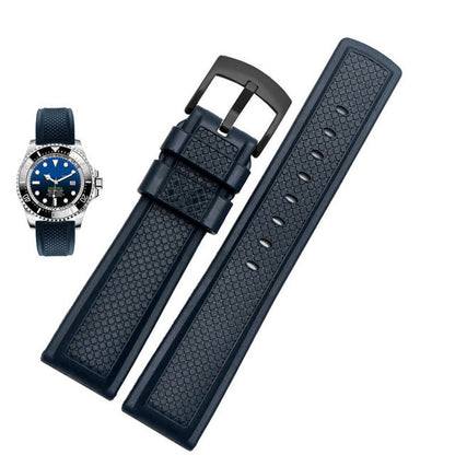 FKM Rubber Waffle Watch Strap