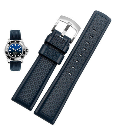 FKM Rubber Waffle Watch Strap