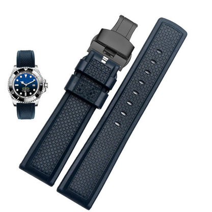 FKM Rubber Waffle Watch Strap