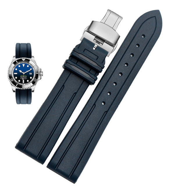 FKM Rubber Waffle Watch Strap