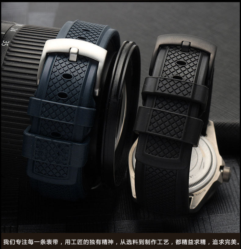 FKM Rubber Waffle Watch Strap