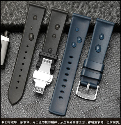 FKM Rubber Waffle Watch Strap