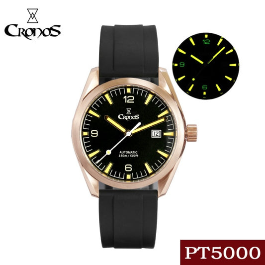 Cronos Men Bronze CuSn8 Automatic PT5000 Watch L6003