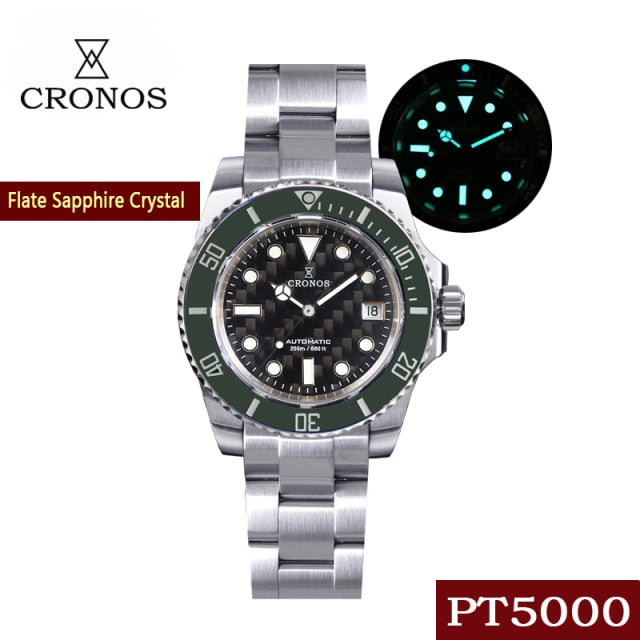 Cronos Diver Luxury Men Watch Stainless Steel L6005