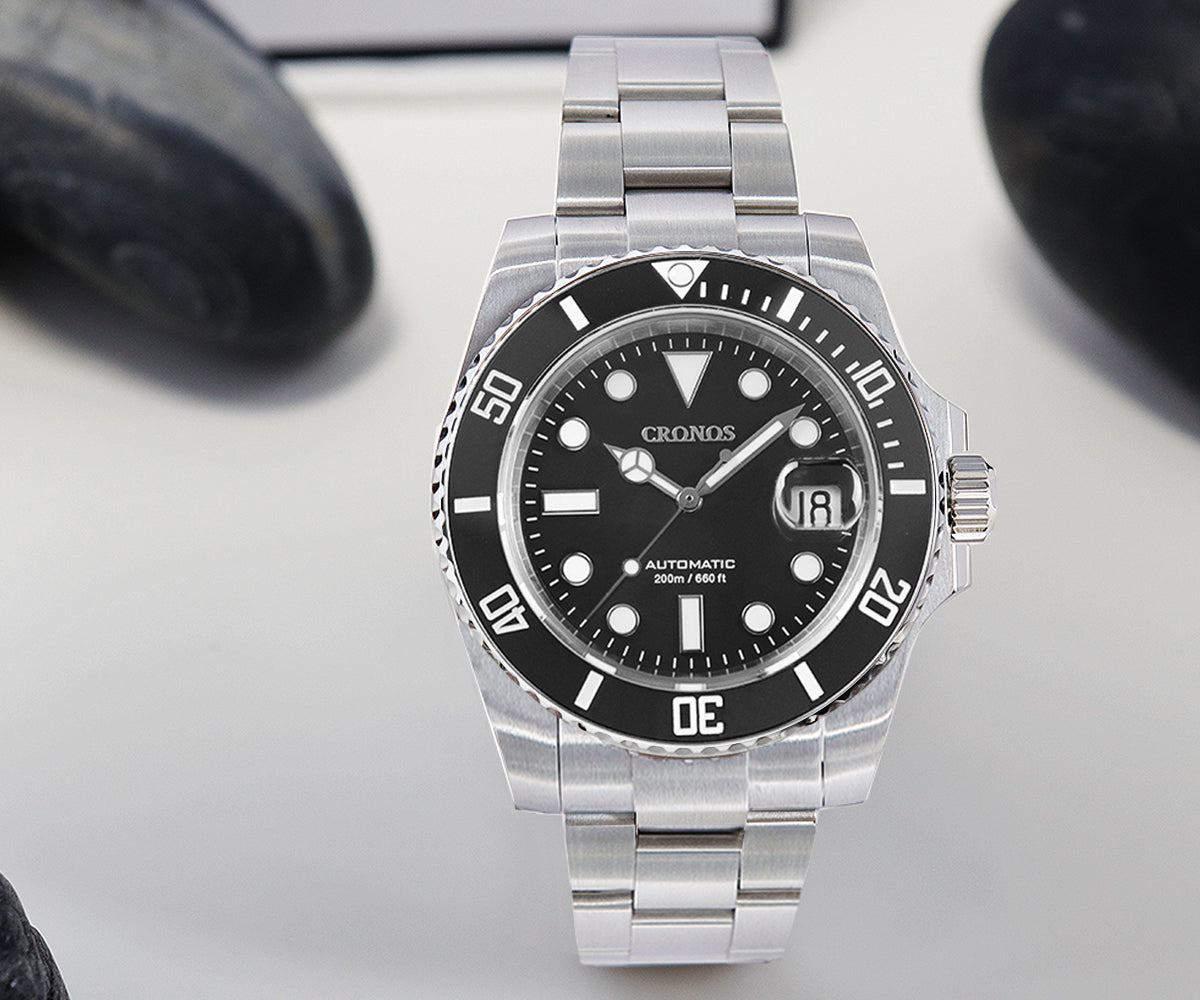 Cronos 2.5x Water Ghost NH35 Dive Watch L6015 with Calendar
